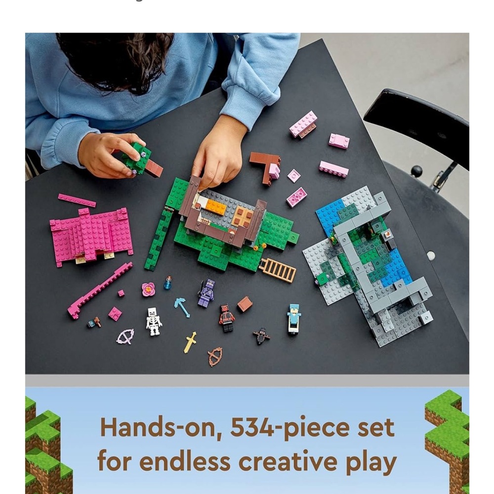 Lego Minecraft Playset - Pink, Green, Black - Picture 4 of 4